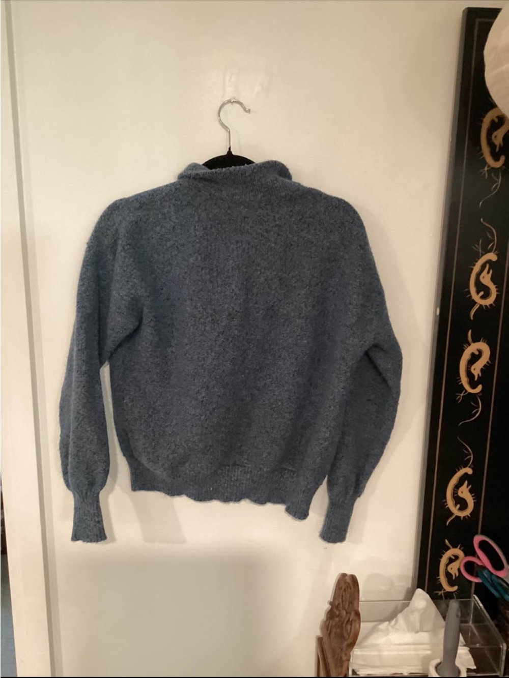 Northern Reflections Dusty Blue Button-Front Cardigan - Picture 2 of 3